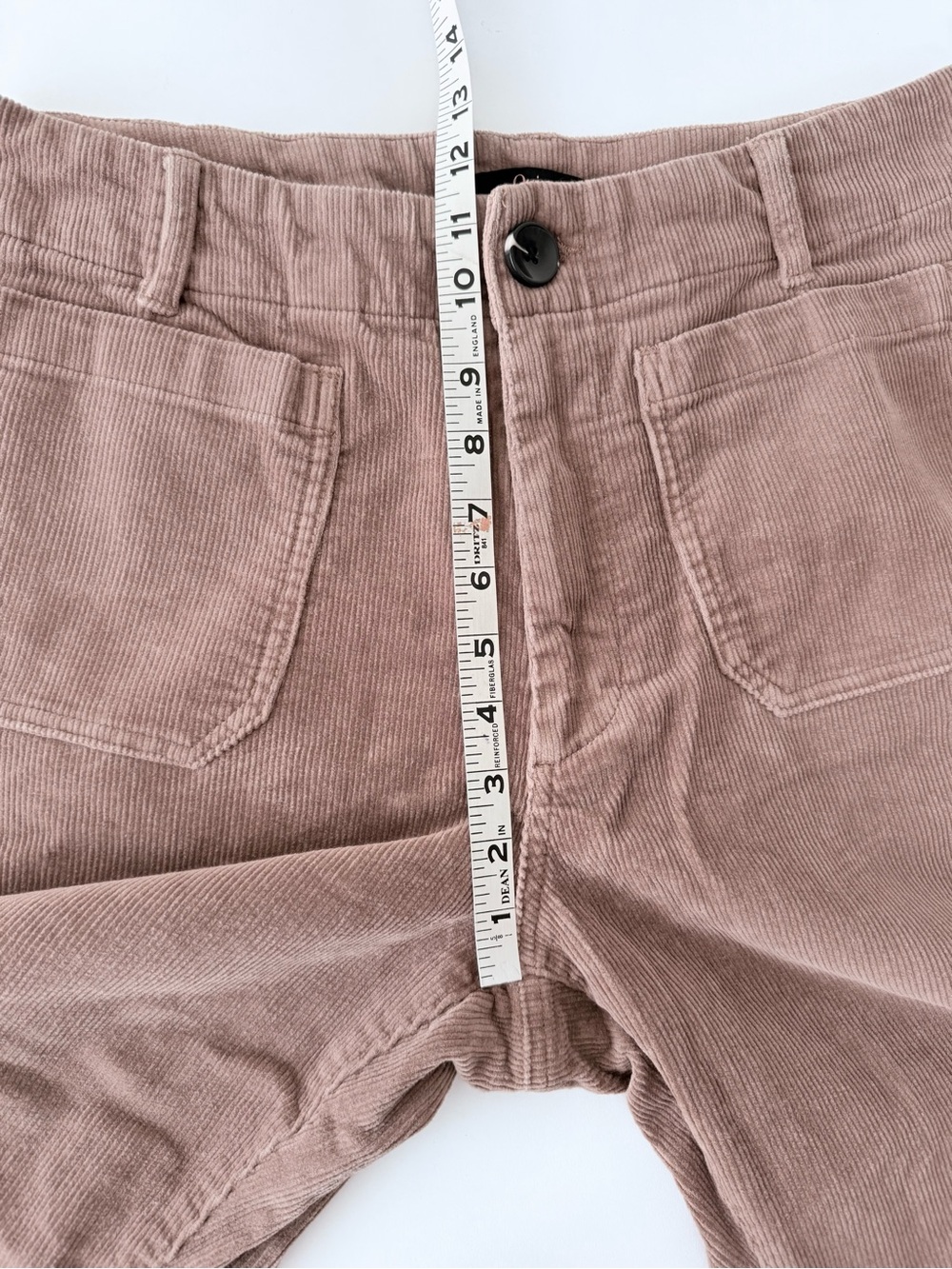 Quince Organic Cotton Stretch Corduroy Wide Leg Crop Pants Tan Beige Size 12 - Picture 10 of 12